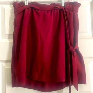 Express maroon skirt with tie